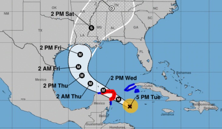 Se proyecta que el huracán Delta toque tierra en los Estados Unidos el viernes