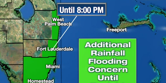 Servicio Meteorológico emite alerta de inundación para Miami-Dade, Broward y Palm Beach