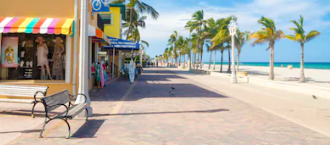 Florida: Pronto podría abrir la calle peatonal Boardwalk de Hollywood Beach