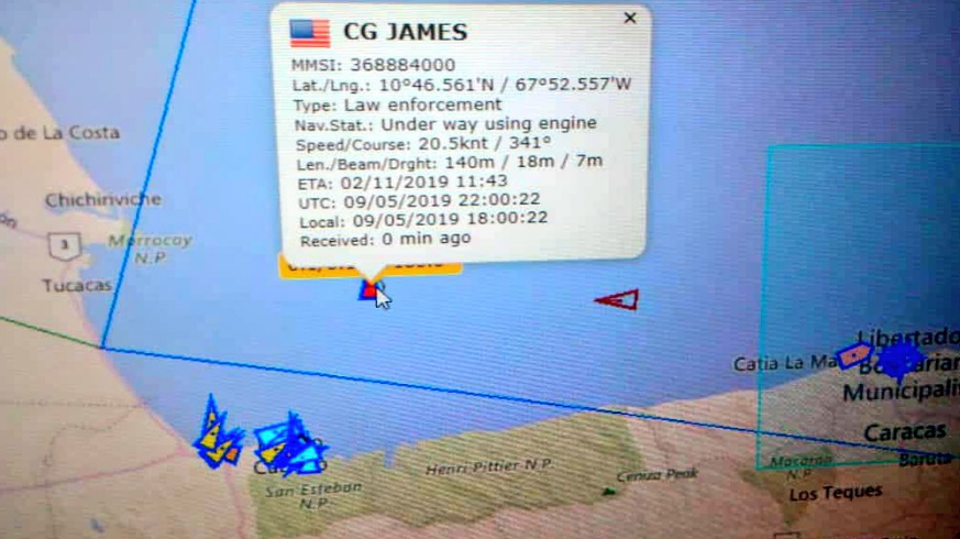 Entró en aguas venezolanas Guardacostas de EEUU CG James