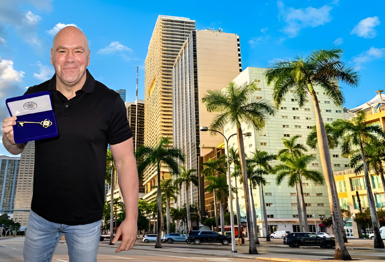 Por su impacto en Miami: CEO de la UFC, Dana White, recibe Llave de la Ciudad