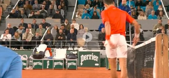 Novak Djokovic reaccionó de esta manera en el duelo ante Rafael Nadal