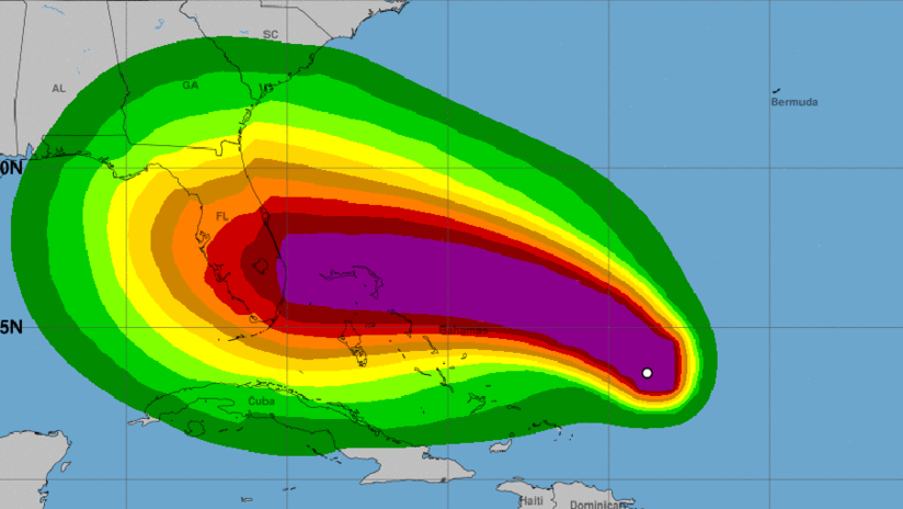 Difícil pronóstico a la trayectoria de Dorian en Florida