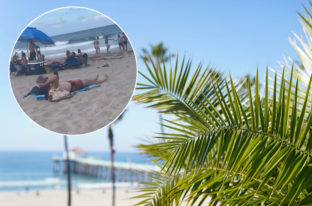 Bañistas obligan a sujeto a borrar videos de menores en playa de Hollywood