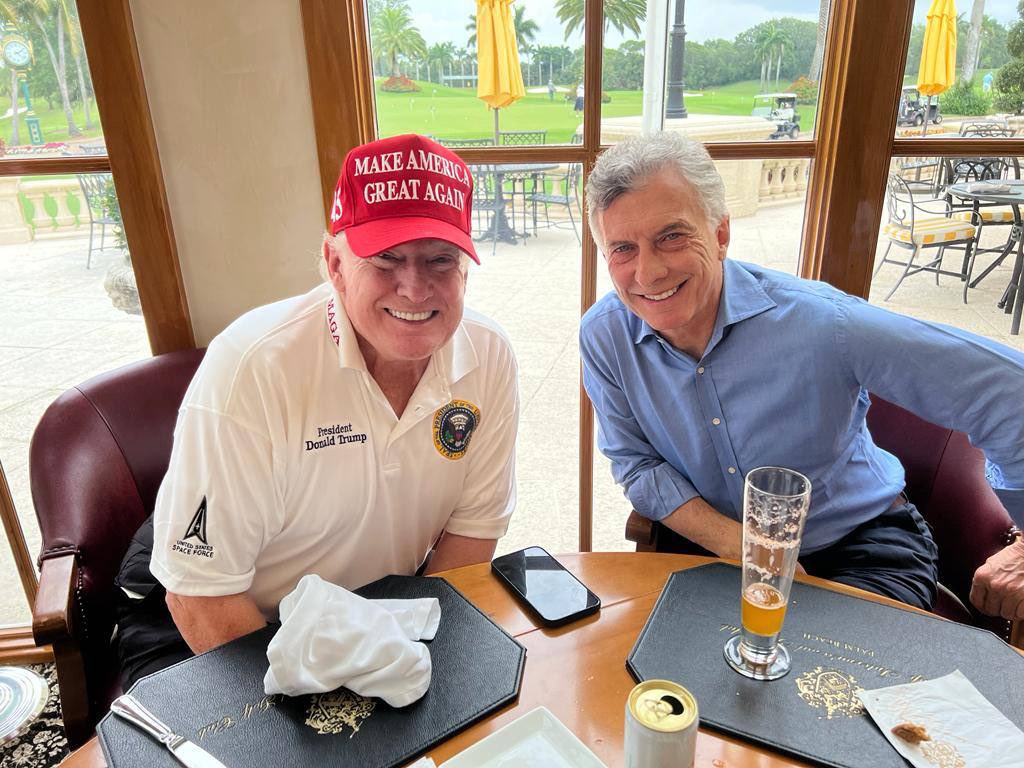 Trump y Macri confirman buena relación con un almuerzo en Palm Beach