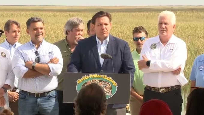 El gobernador Ron DeSantis anuncia el Florida Python Challenge 2022