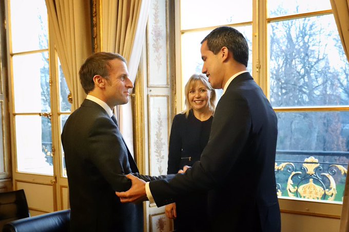 Presidente Guaidó sostuvo un encuentro con Emmanuel Macron en el Palacio del Elíseo