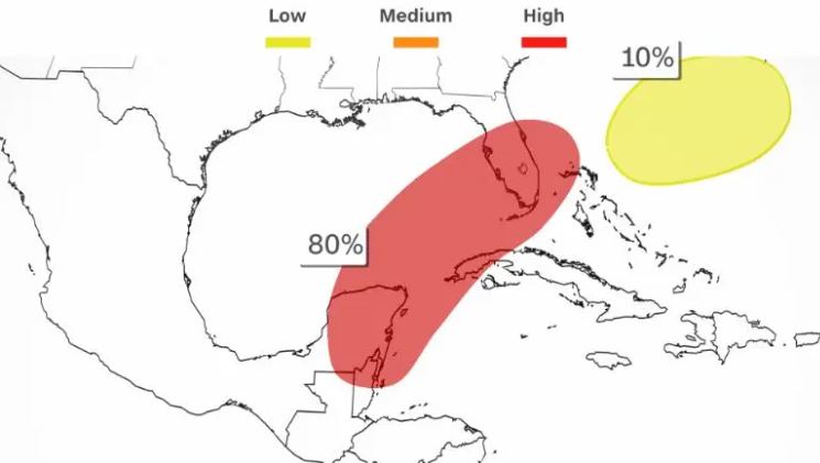 Florida se verá afectada por depresión tropical