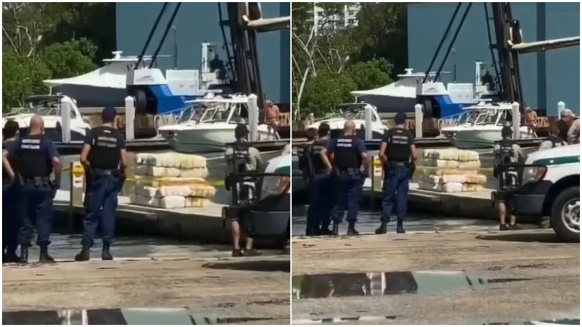 Detenidos y droga incautada en barco de Haulover Marina