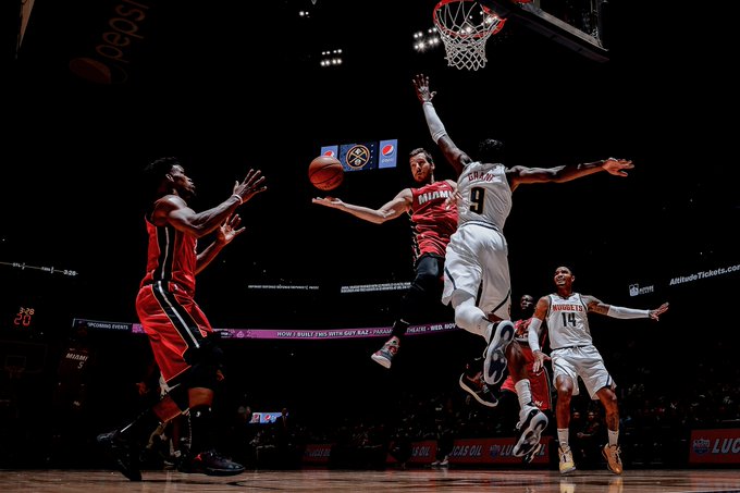 Nuggets le pusieron un freno a la racha de victorias del Heat