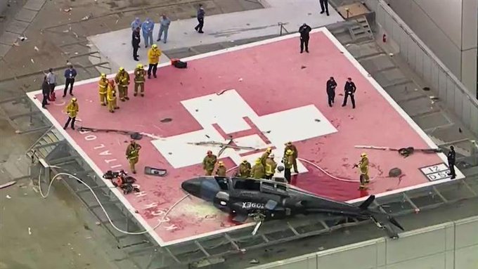 Se estrelló helicóptero que transportaba un corazón para trasplante en California (Video)