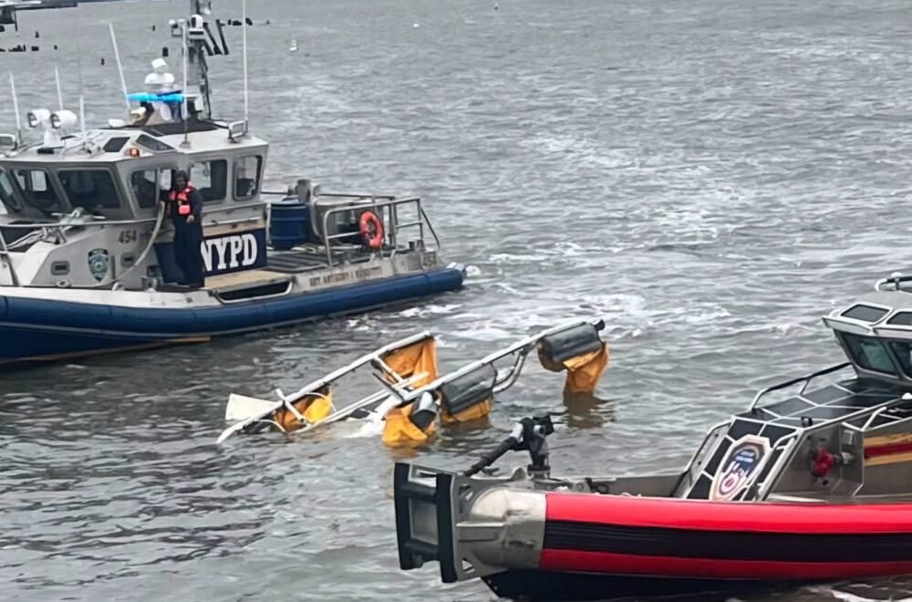 Tragedia en Nueva York: Helicóptero se desploma sobre el río Hudson