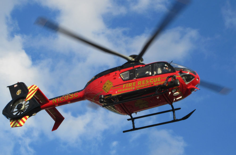 Helicóptero de rescate se estrelló sobre una vivienda en Pompano Beach
