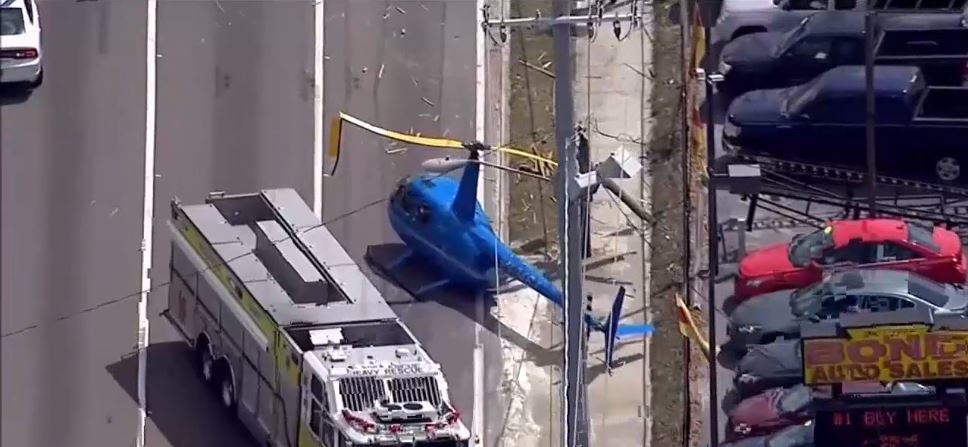 ¡Increíble! Murió hombre en Tampa cuando un helicóptero chocó contra su camioneta