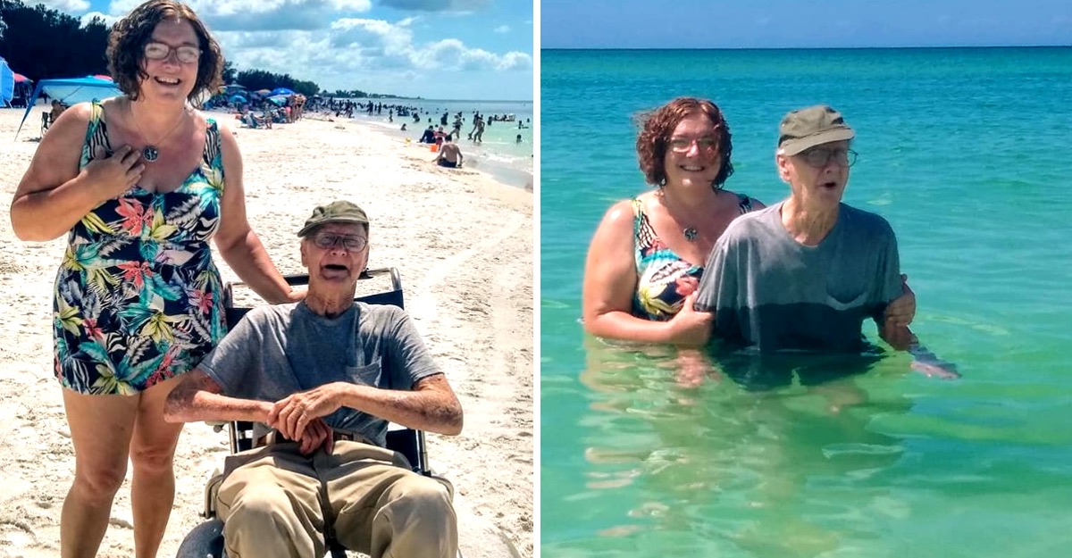 ¡Increíble! Abuelo de 93 años de Florida va por primera vez a nadar en la playa
