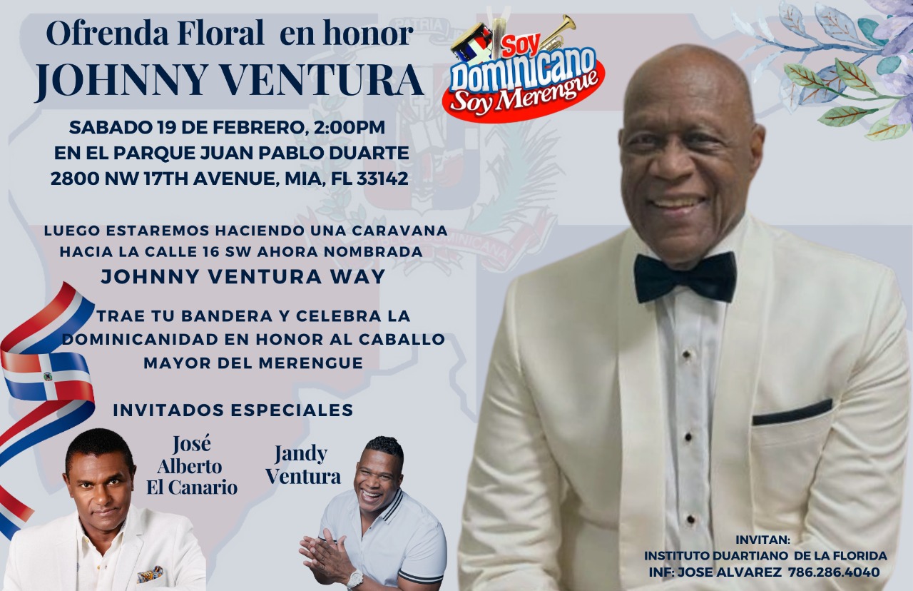 “Arde” comunidad dominicana en Miami: Denuncian “boicot” acto designación calle Johnny Ventura