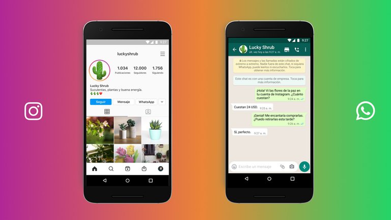 Instagram habilitó botón de contacto a WhatsApp para negocios