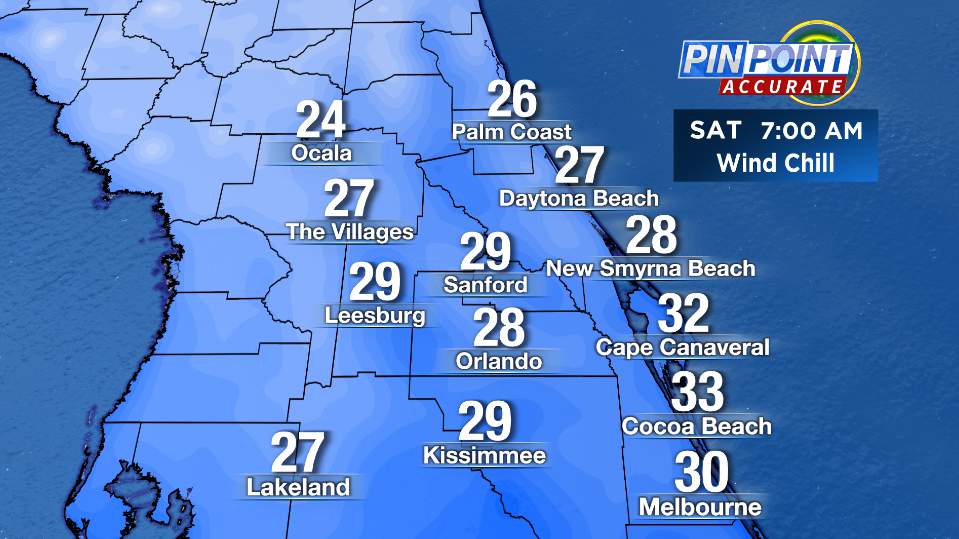 Florida Central registró la noche de Navidad más fría en tres años