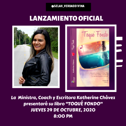 ¡Atentos! Katherine Chávez presenta su libro “Toqué Fondo”