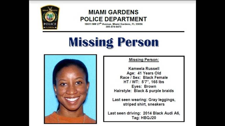 Confirman que cuerpo encontrado en canal de Miami Gardens es de Kameela Russell