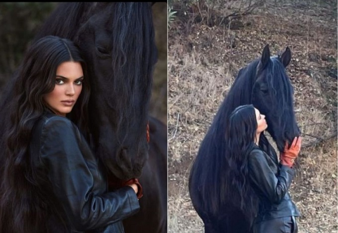 Kendall Jenner  cautiva a sus fans al posar como amazona