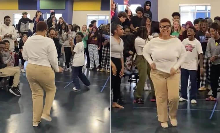 Retan a profesora a batalla de baile: Ganó el duelo y el respeto de sus estudiantes
