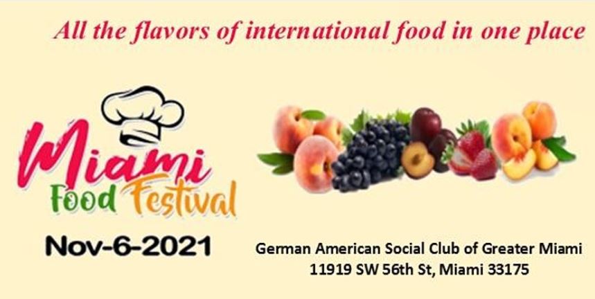 Disfruta del Miami Food Festival el 6 de noviembre