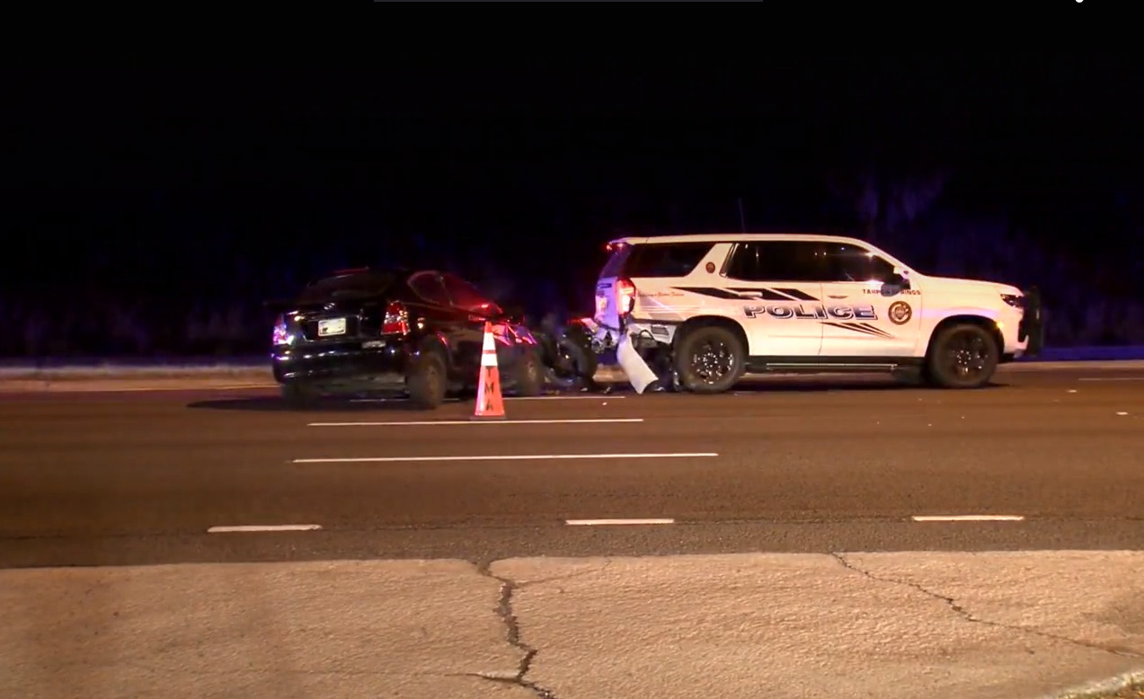 Muere tras chocar contra una patrulla en Tarpon Springs