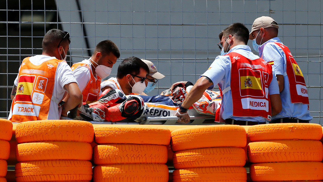 Marc Márquez sufrió espectacular caída en el GP de España de MotoGP (Video)