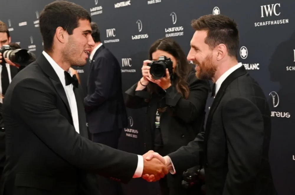 Carlos Alcaraz no ocultó su emoción al conocer a Lionel Messi