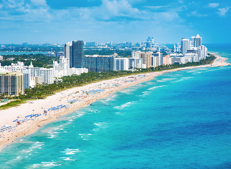 Miami Beach se encuentra entre los 10 mejores lugares para hacer turismo grupal