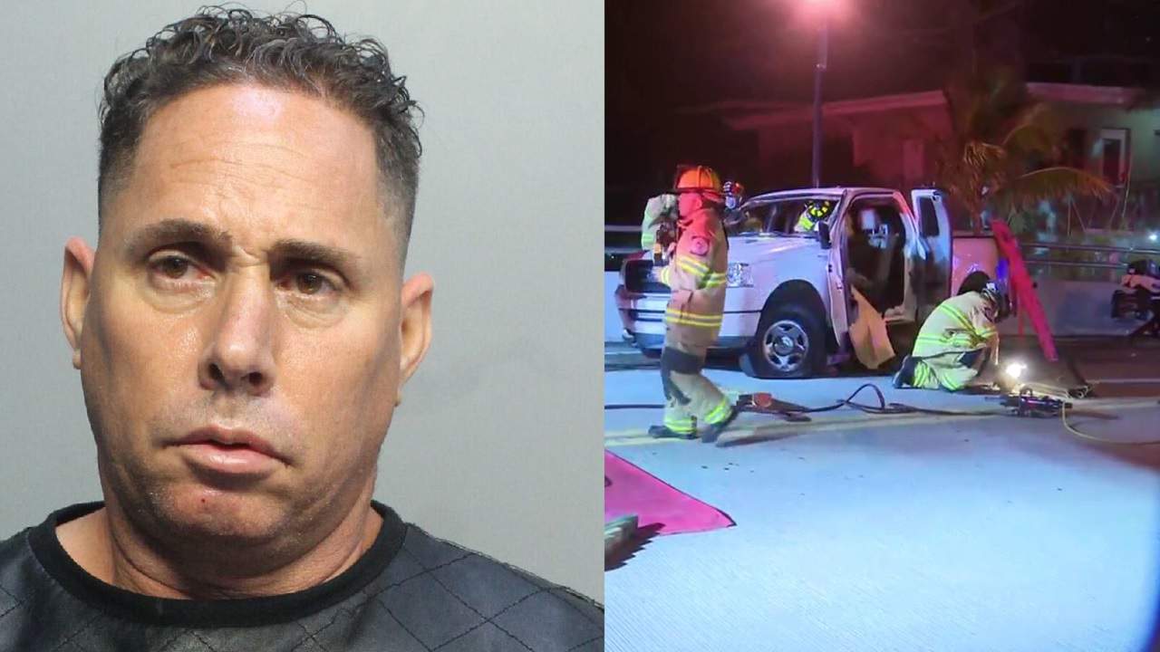 Un hombre fue arrestado después de estrellarse contra varios vehículos en Miami Beach