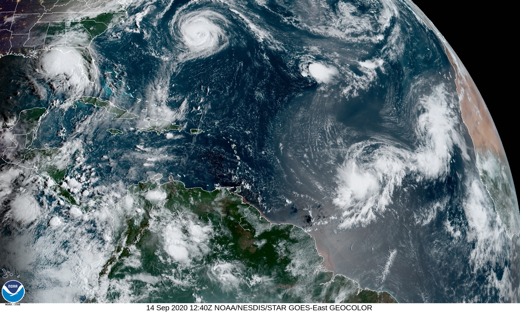 Con Teddy ya son cuatro las tormentas tropicales activas en el Atlántico