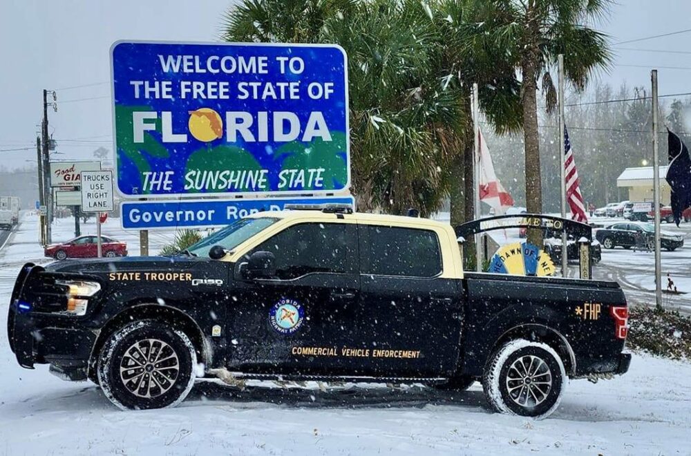 Frío histórico en Florida: nieve en el Panhandle y clima helado en Miami