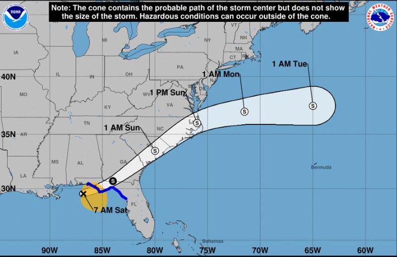 Tormenta tropical Néstor toca tierra en Florida