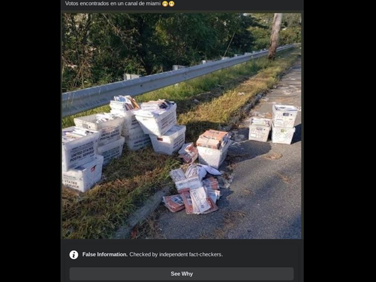 Toda la verdad sobre la foto de Facebook que mostraba papeletas de votación en las calles de Miami