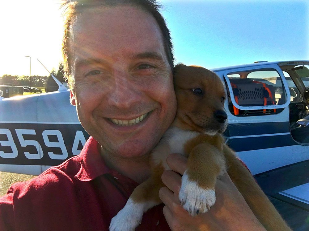 ¡Angel que cayo del cielo! Veterano del ejército compró avioneta y salva a cientos de perros y gatos de ser sacrificados