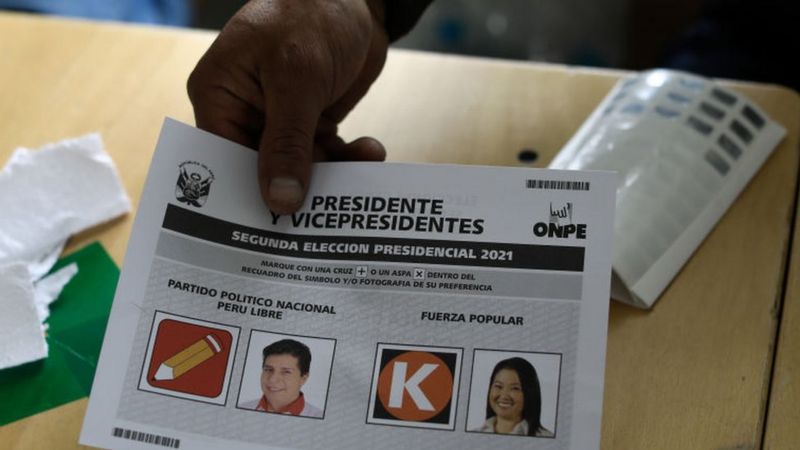 Elecciones en Perú: Pedro Castillo adelanta a Keiko Fujimori en la ajustada recta final del conteo por la presidencia