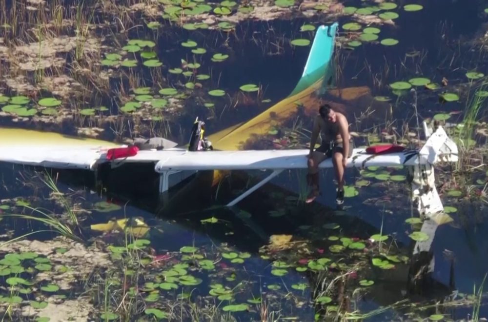Dramático rescate a piloto que se estrelló en pantano de los Everglades