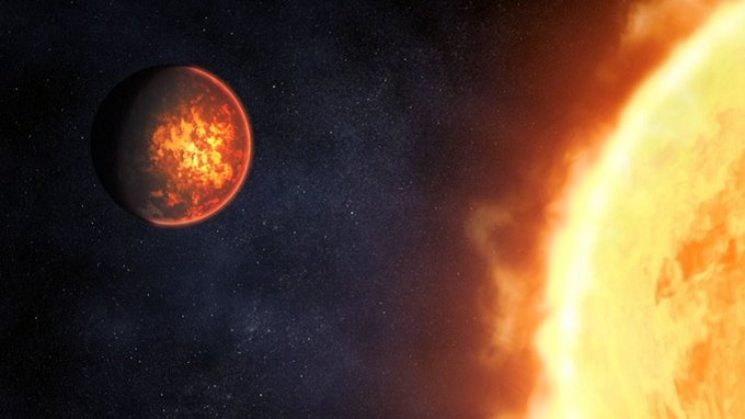 NASA detectó  un planeta  super caliente