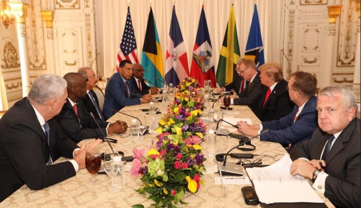 Trump instó a una “transición pacífica” en Venezuela en reunión con líderes del Caribe