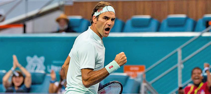 Tenis: Federer pasa a cuartos de final en Miami Open