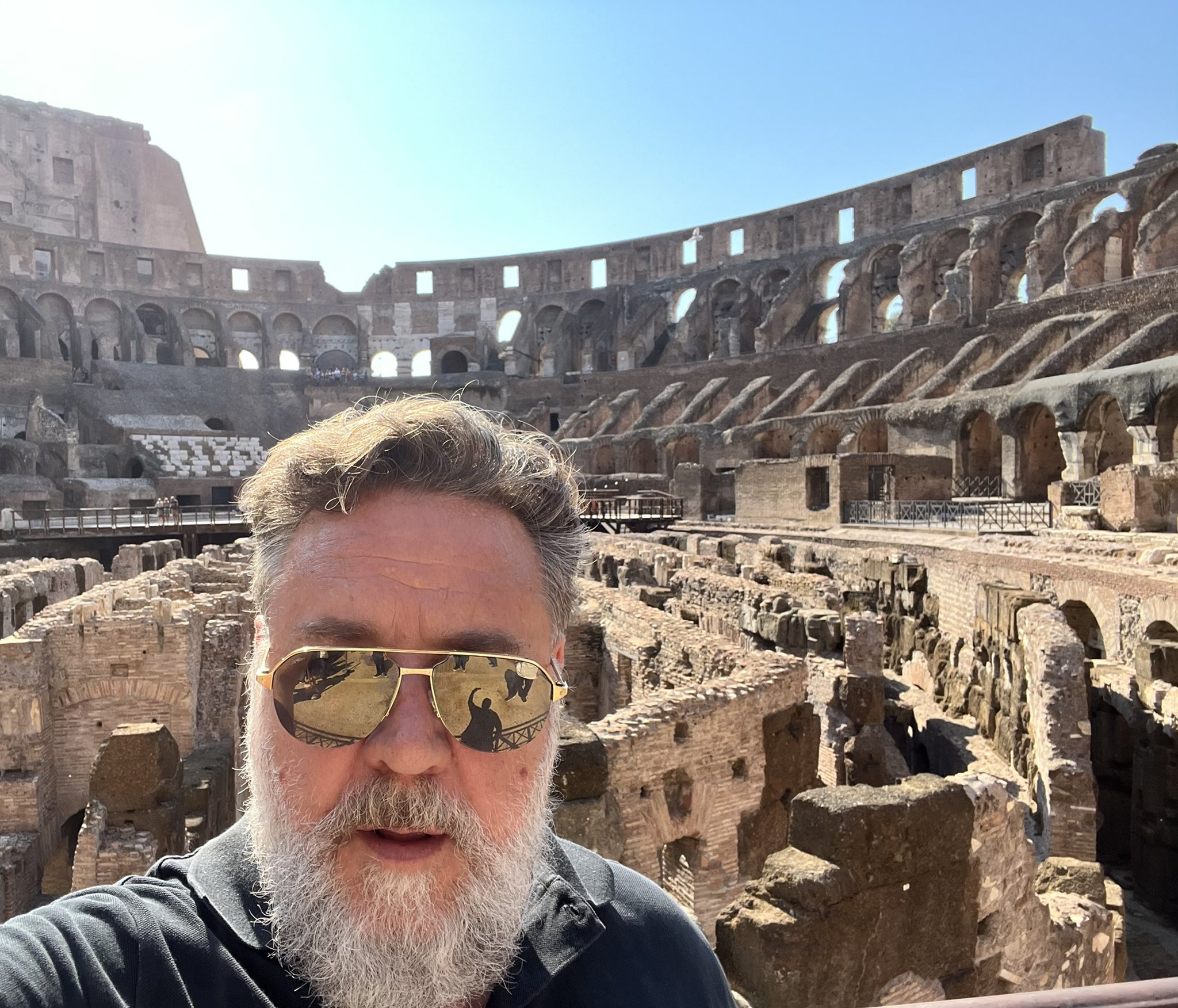 Russell Crowe regresa al Coliseo de Roma 22 años después de Gladiator