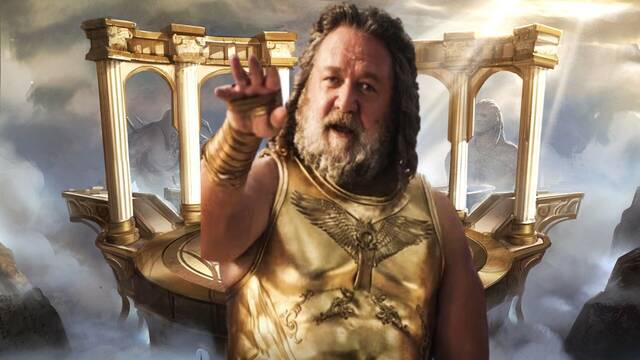Físico de Russell Crowe como Zeus, protagonista de Thor: Love and Thunder