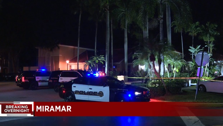 Two people were shot inside a luxury residential complex in Miramar