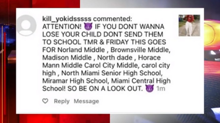 Estudiante que habría amenazado a varias escuelas del sur de Florida ha sido arrestada