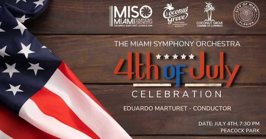 La Orquesta Sinfónica de Miami celebra el 4 de julio a lo grande en Coconut Grove con el alcalde Francis Suárez