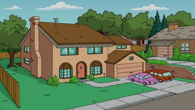 Empresa de bienes y raíces puso en venta  la casa de los Simpson