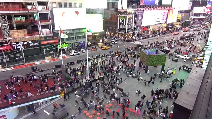 Momentos de pánico  vivieron  turistas en el Time Square este domingo