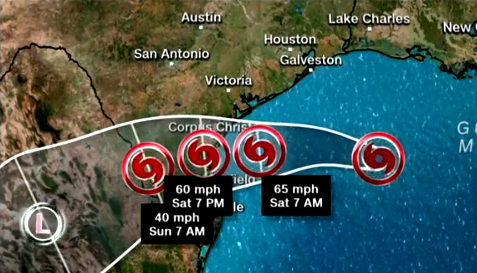 Se forma la tormenta tropical Hanna en el Golfo de México